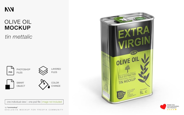 PSD olive oil mockup