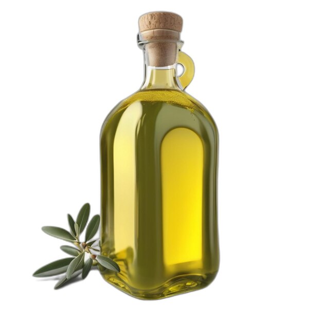 Olio d'oliva psd su sfondo bianco