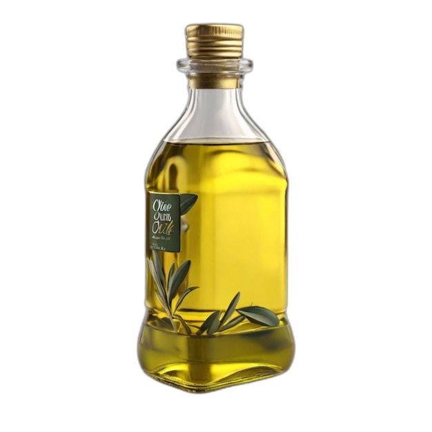 Olive oil psd on a white background