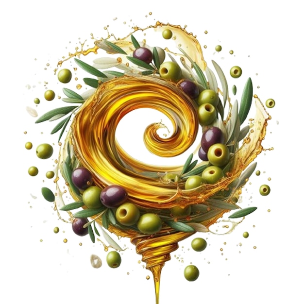 PSD olive oil splash