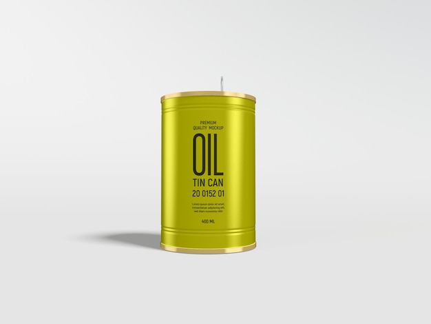 Olive oil tin can branding mockup