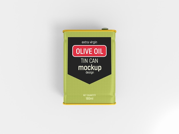 Olive oil tin can mockup