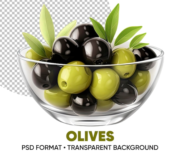 PSD olives transparent background