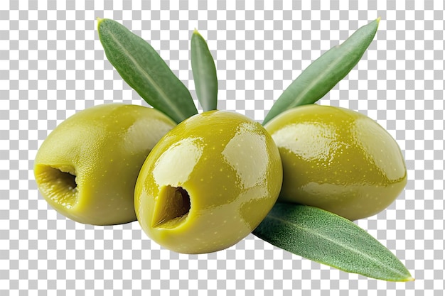 PSD oliwa z zielonym liściem na przezroczystym tle