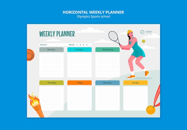 Olympics sports school template design
