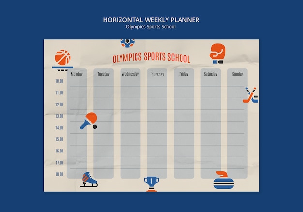 PSD olympisch sjabloonontwerp