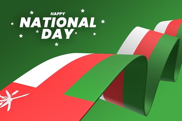 Oman flag design national independence day banner editable text and background