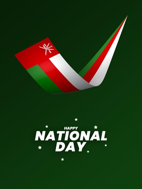 PSD oman vlag element ontwerp nationale onafhankelijkheidsdag banner lint psd