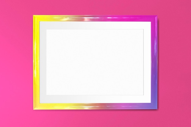 Ombre photo frame mockup