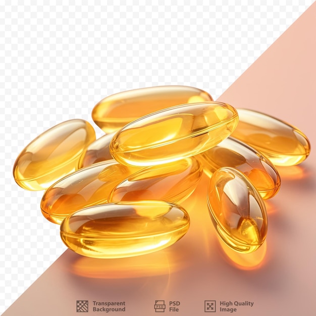 Omega 3 gel capsules made from cod liver oil