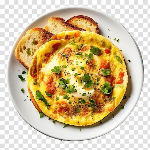 PSD omelet and on transparent background