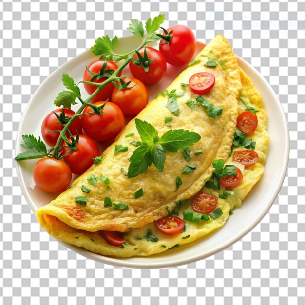 PSD omelette on transparent background