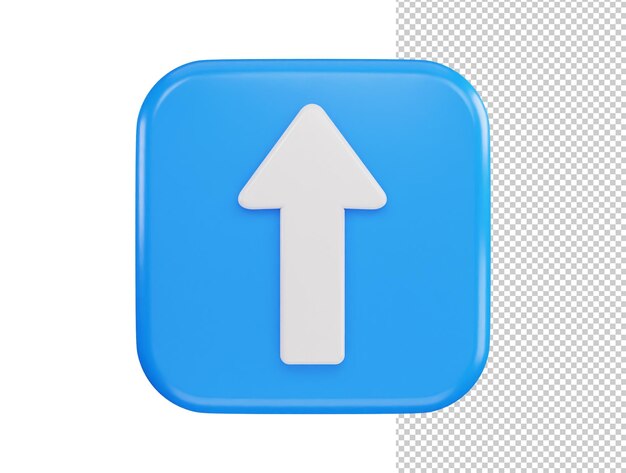 omhoog pijlpictogram 3D-rendering vectorillustratie