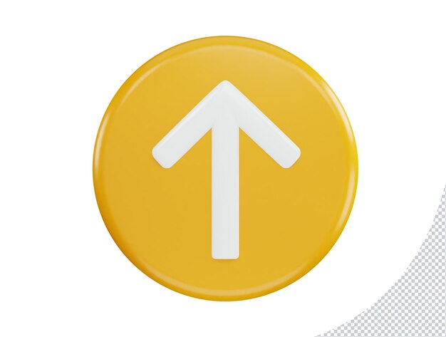Omhoog pijlpictogram met 3D-vector pictogram illustratie transparant element