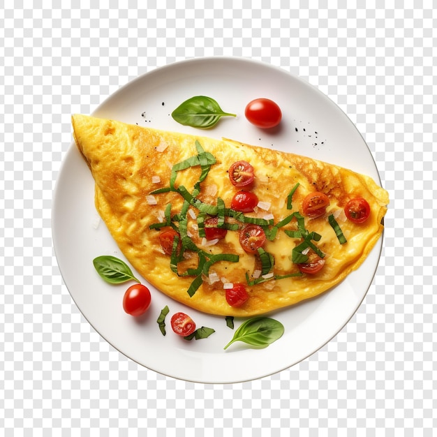 PSD omlet izolowany na przezroczystym tle