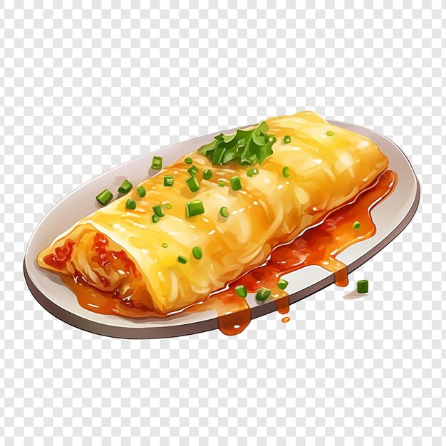 PSD omurice wyizolowane na przezroczystym tle