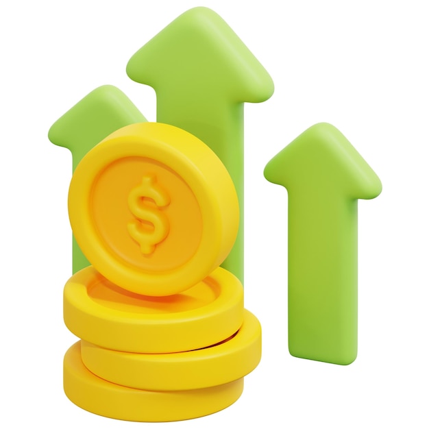 omzet 3d render pictogram illustratie