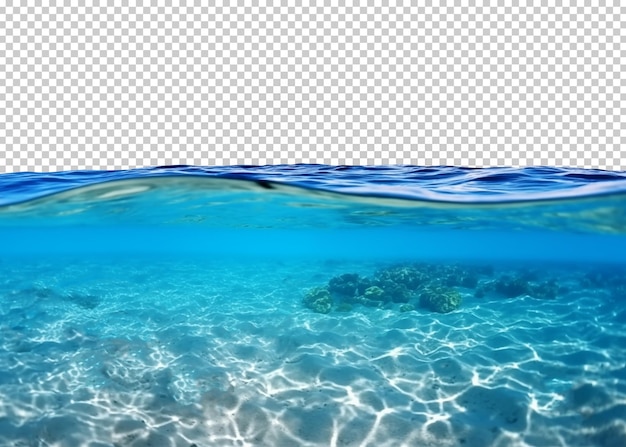 onderwater blauwe oceaan geïsoleerde transparantie achtergrond