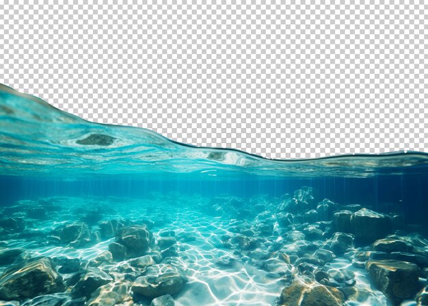 onderwater blauwe oceaan geïsoleerde transparantie achtergrond