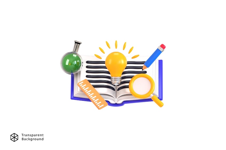 PSD onderwijs icoon 3d rendering vector illustratie