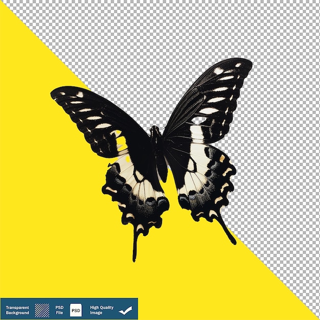 One beautiful lone butterfly on transparent background png psd