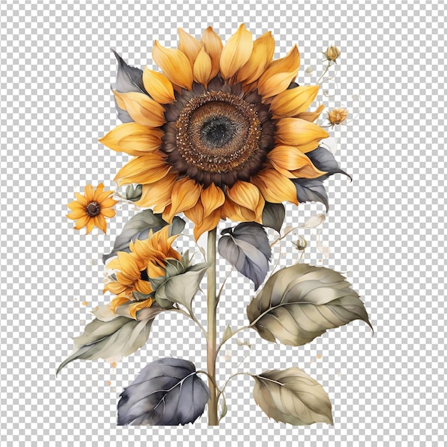 A one beautiful watercolor sunflower design mog design cup design