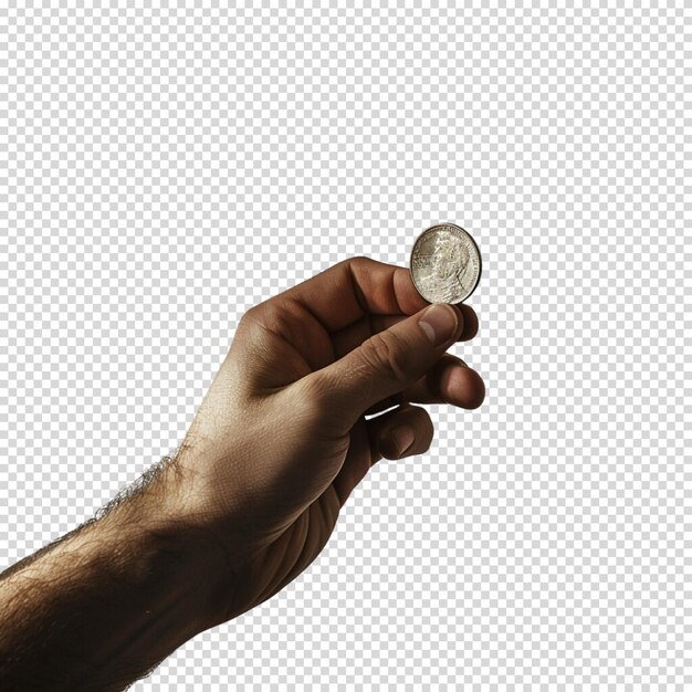 PSD one cent day isolated on transparent background