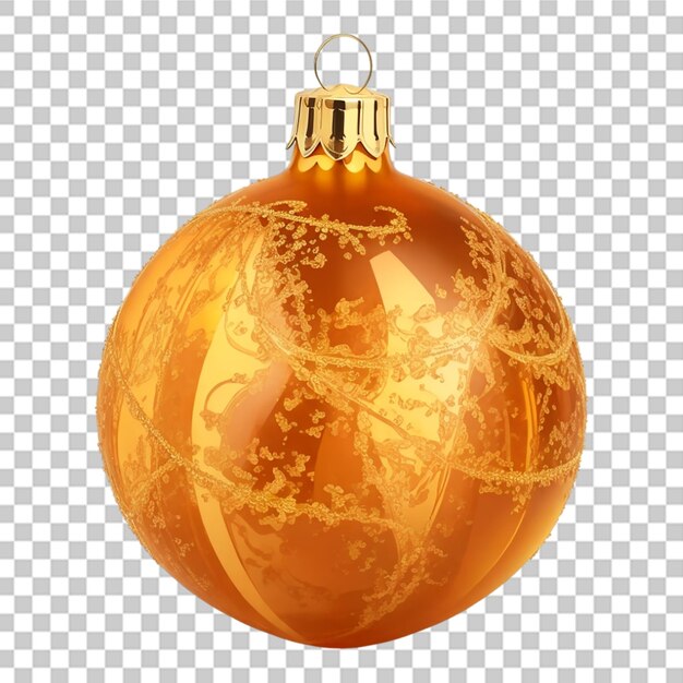 PSD one christmas ornament ball decor isolated on transparent background