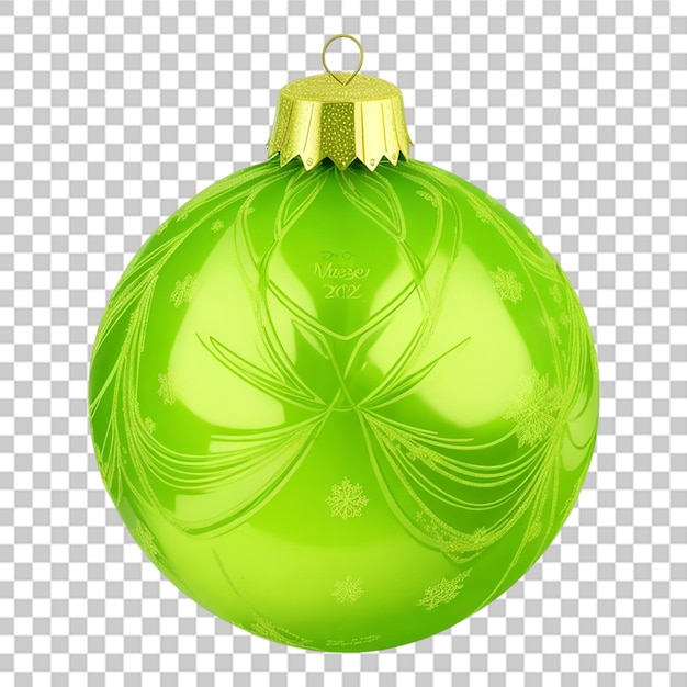 PSD one christmas ornament ball decor isolated on transparent background