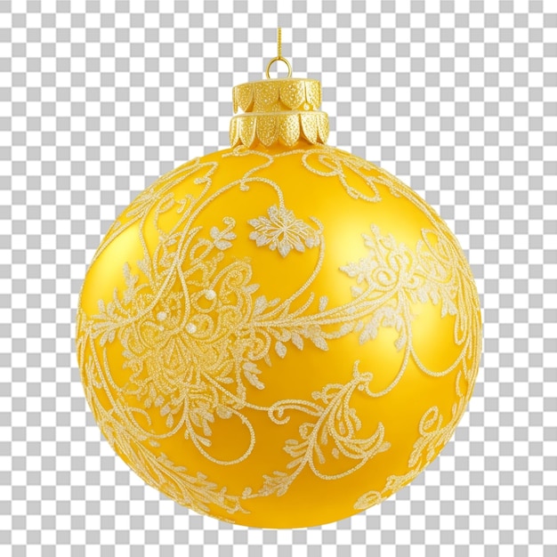 One christmas ornament ball decor isolated on transparent background