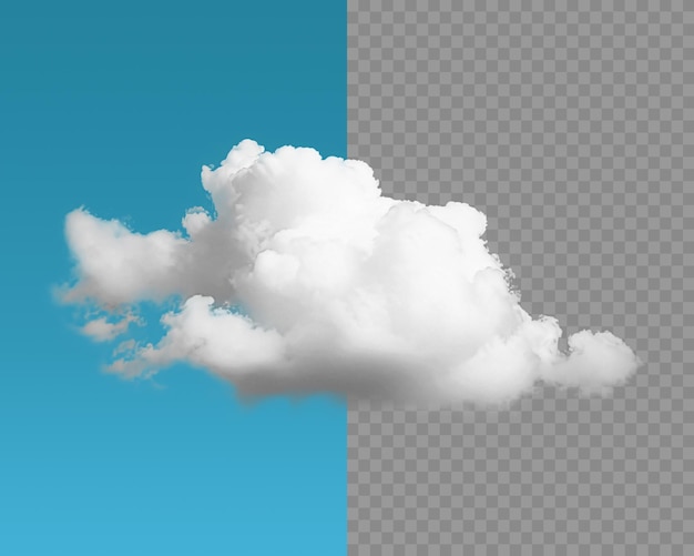 PSD 투명 한 배경 에 고립 된 한 구름
