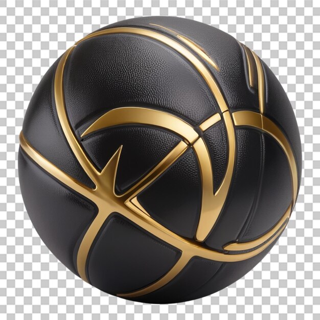 One color basketball ball on transparent background