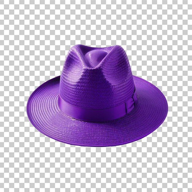 Un colore vuoto cappello di paglia mockup sfondo trasparente