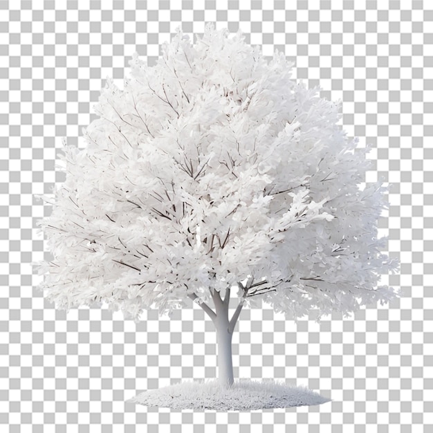 PSD one color tree transparent background