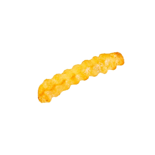 空の背景にフライドポテトをリブで