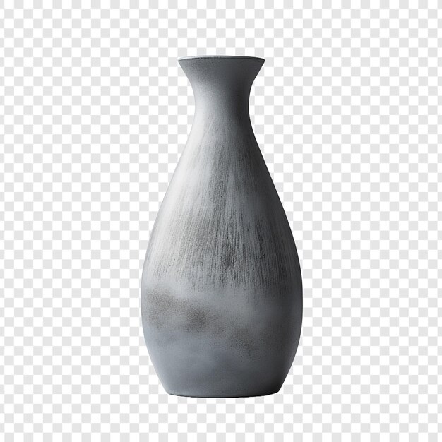 PSD one grey vase isolated on transparent background