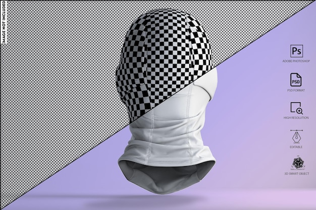 PSD one hole balaclava pro mockup