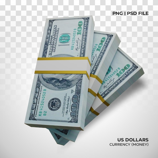 One hundred dollars banknotes PSD