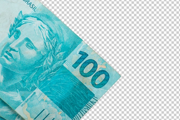 Banconote da cento reais denaro brasiliano png sfondo trasparente