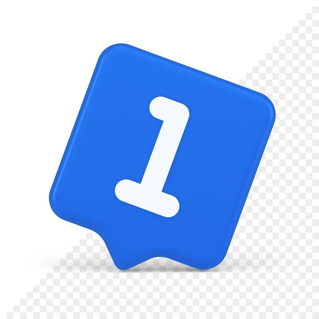 One number button finance counting panel keyboard user interface 3d realistic speech bubble icon