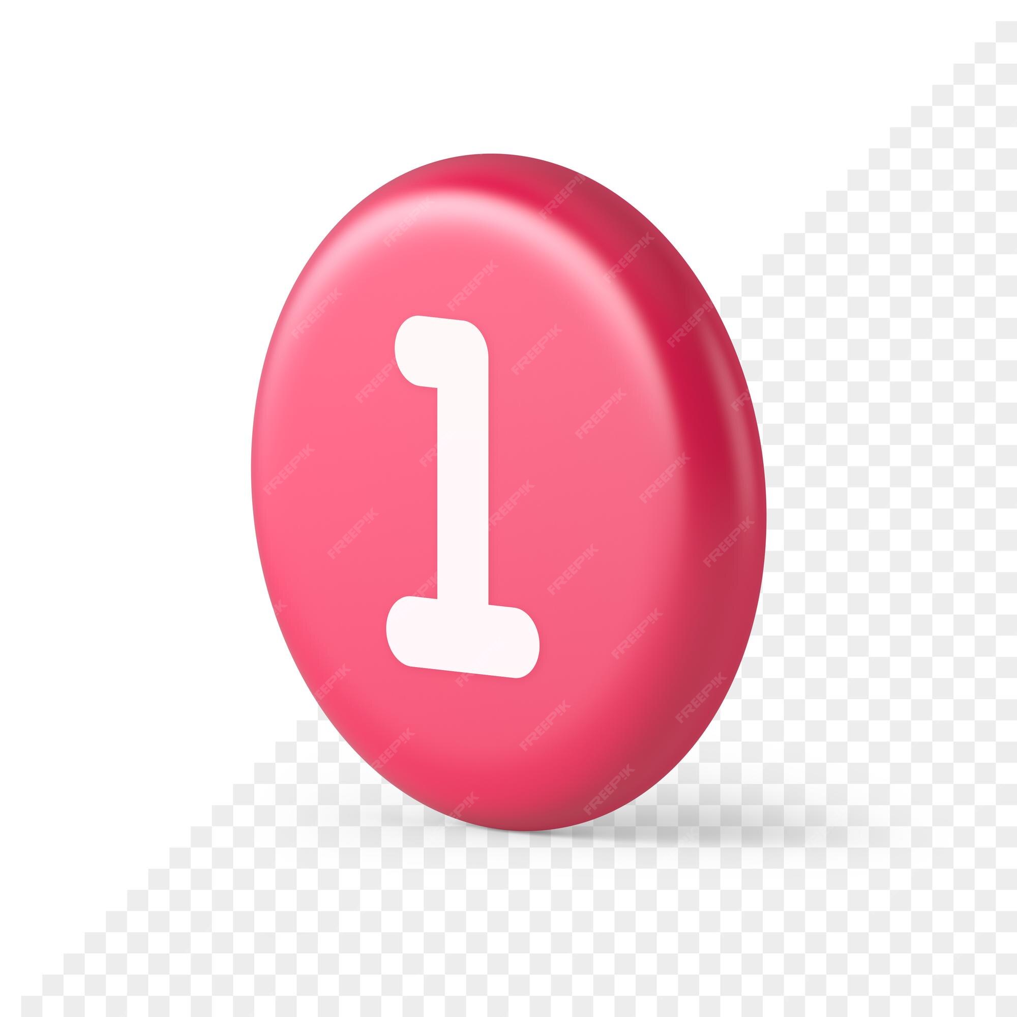 Premium PSD | One number button finance counting panel keyboard user interface 3d round realistic icon Premium PSD | One number button finance counting panel keyboard user interface 3d round realistic icon