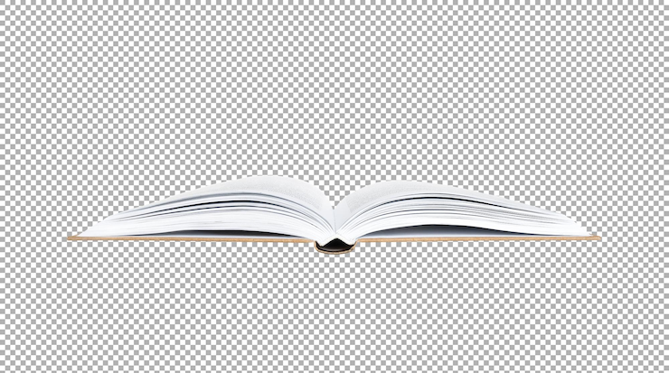 PSD one open book isolated
