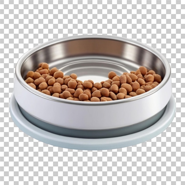 PSD una ciotola di cibo per animali domestici isolata su uno sfondo trasparente