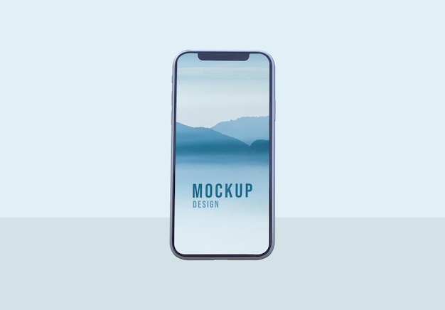 PSD mockup mobile 3d su un lato