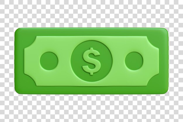 Один доллар сша на белом фоне концепция денег и оплаты минималистская 3d иллюстрация