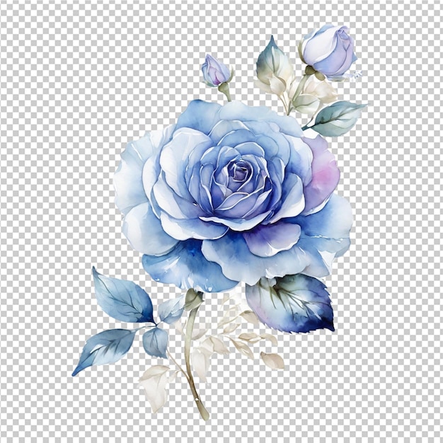 1 水彩のバラの花のデザイン