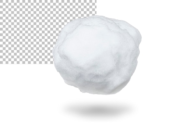 PSD 透明な背景に隔離された1つの白いスノーボール