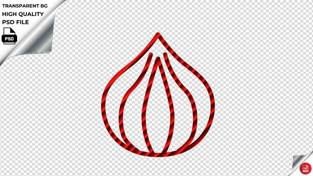 PSD onion design2 icona vettoriale piastrella a righe rosse psd trasparente