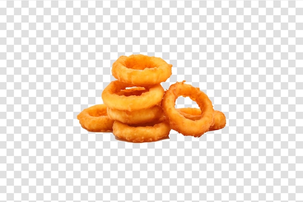 Onion rings isolated on transparent background png psd