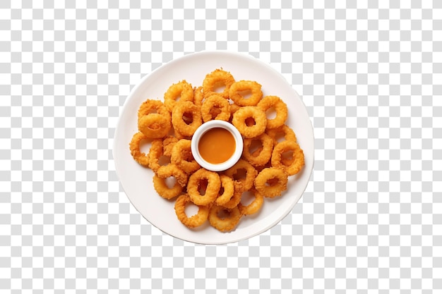 Onion rings isolated on transparent background png psd